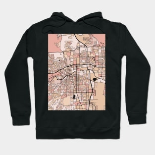 Reno Map Pattern in Soft Pink Pastels Hoodie